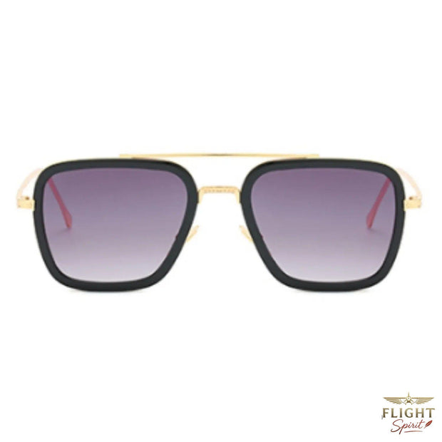 Herren-Sonnenbrille Aviator Iron Man (Lila)