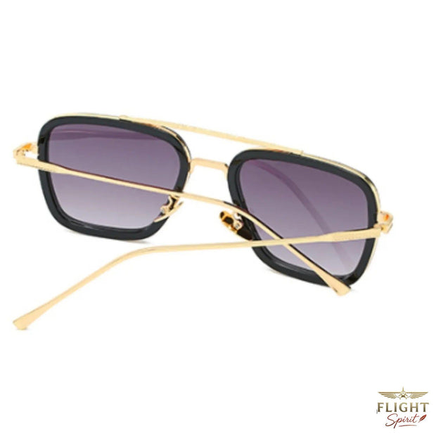Herren-Sonnenbrille Aviator Iron Man (Lila)