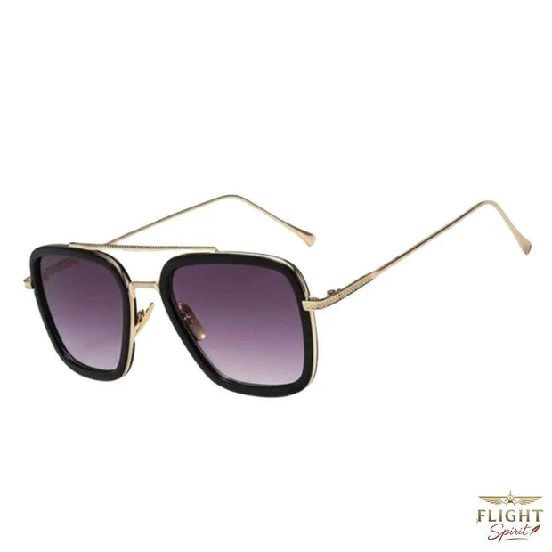 Herren-Sonnenbrille Aviator Iron Man (Lila)