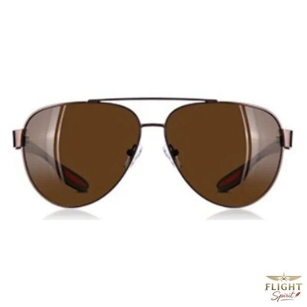 Brillenträger für Herren - Braune Aviator-Sonnenbrille