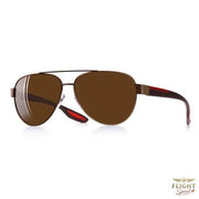 Brillenträger für Herren - Braune Aviator-Sonnenbrille
