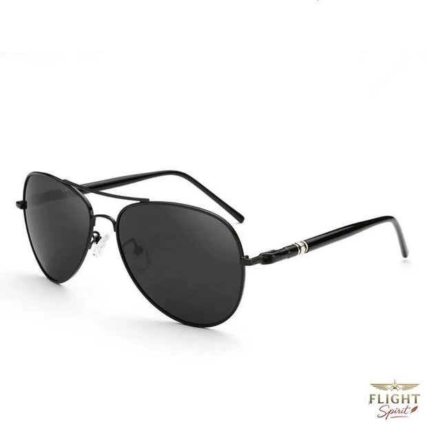 schwarze Piloten-Sonnenbrille für Herren