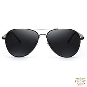 schwarze Piloten-Sonnenbrille für Herren
