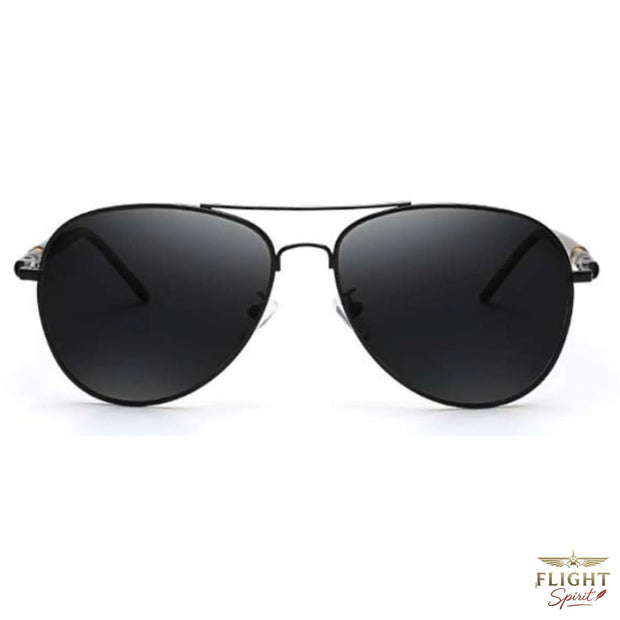schwarze Piloten-Sonnenbrille für Herren