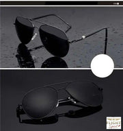 schwarze Piloten-Sonnenbrille für Herren