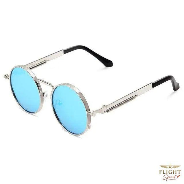 Herren Pilotenbrille Hippie Blau