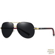 Schwarz-golden Herrenauslegerbrille