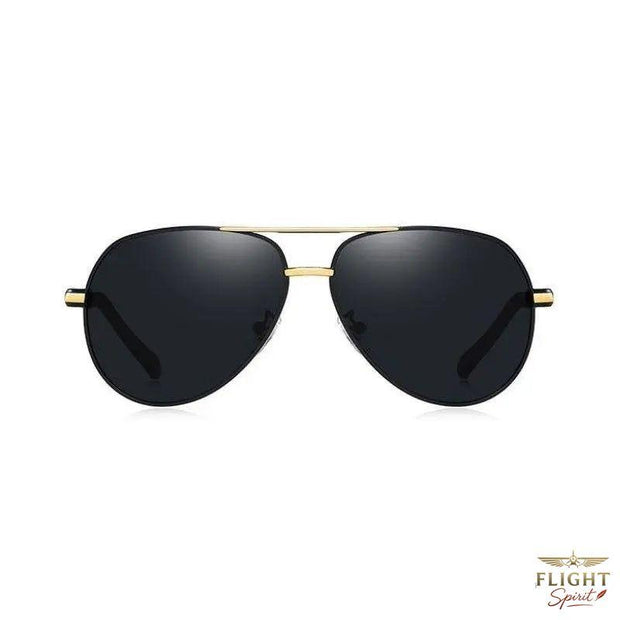 Schwarz-golden Herrenauslegerbrille