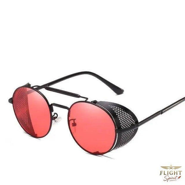 Retro-rote Pilotenbrille für Herren