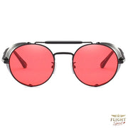 Retro-rote Pilotenbrille für Herren