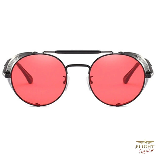 Retro-rote Pilotenbrille für Herren