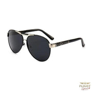 Herren Aviator Sonnenbrille Schwarz