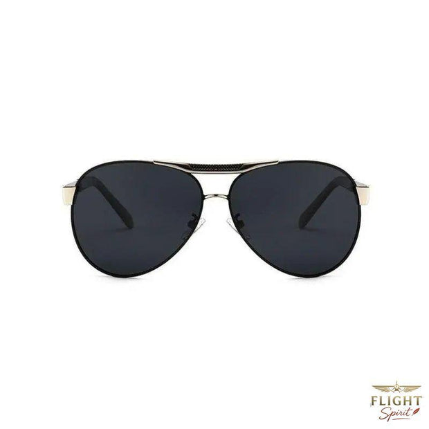 Herren Aviator Sonnenbrille Schwarz