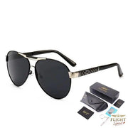 Herren Aviator Sonnenbrille Schwarz