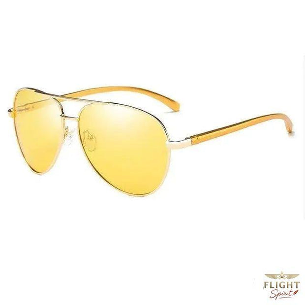 Männer Aviator-Sonnenbrille in Gold