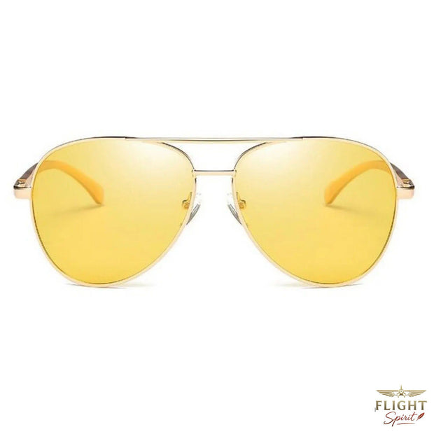 Männer Aviator-Sonnenbrille in Gold