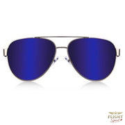 Herrnaviator Brille mit blauer Scheibe