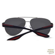 Herrnaviator Brille mit blauer Scheibe