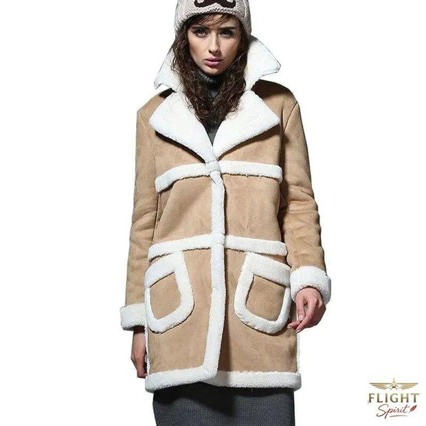 Damentasche Beige Aviator Mantel