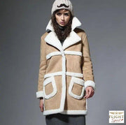 Damentasche Beige Aviator Mantel