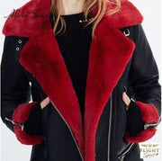Damengadaus aviator mit Fell
