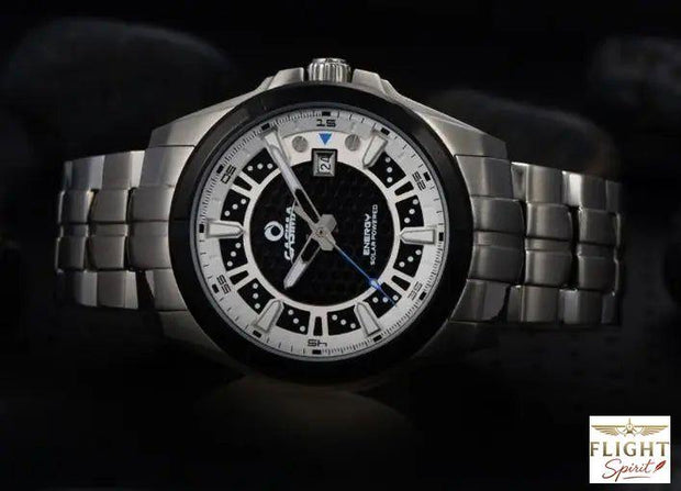 Herrenuhr Fliegerarmband aus Edelstahl