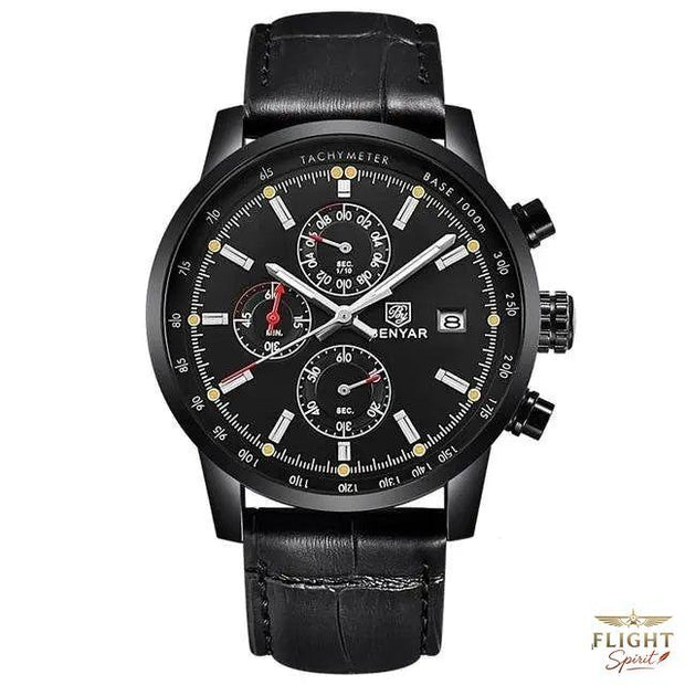 Pilotenuhr mit Fliegeranzeige