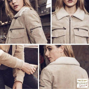 Weiße Damenpilotjacke