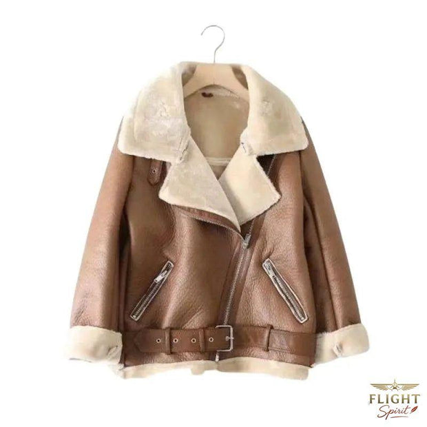 Damen-Fliegerjacke dunkelbraun