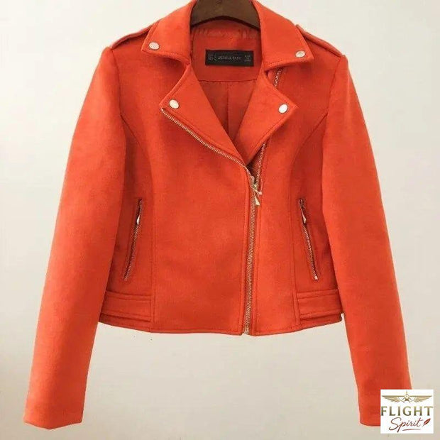 Rote Damenfliegerjacke