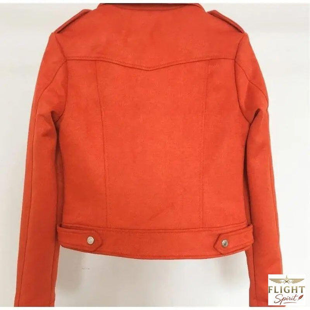 Rote Damenfliegerjacke
